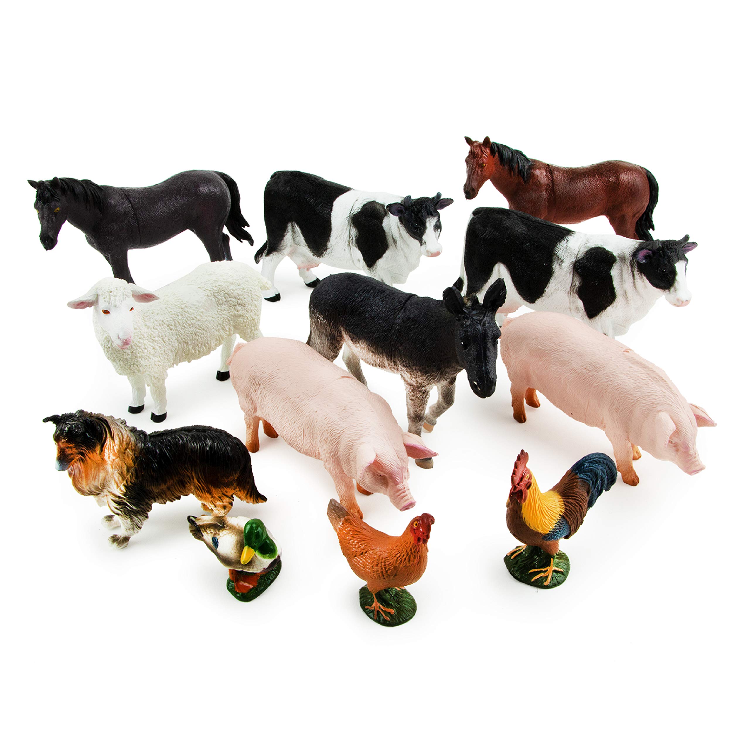Mua Boley Farm Animal Figures - 12 Pack Small Farm Animal Toys Kids Ages 3  and Up - Realistic Plastic Animal Figurines - Farm Animals for Toddlers  trên Amazon Mỹ chính hãng 2023 | Giaonhan247