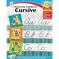 Carson Dellosa Beginning Traditional Cursive Handwriting Workbook for Kids, Handwriting Practice for Cursive Alphabet and Numbers (Learning Spot) Carson Dellosa Beginning Traditional Cursive Handwriting Workbook for Kids, Handwriting Practice for Cursive Alphabet and Numbers (Learning Spot) Paperback Spiral-bound