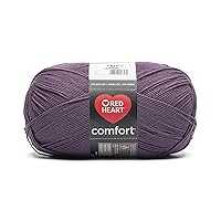 Red Heart Comfort Plum Yarn - 1 Pack of 16oz/454g - Acrylic - 4 Medium (Worsted) - 867 Yards - Knitting/Crochet