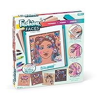 Fashion Faces Mix & Match Fashion Designer Kit for Girls, Kids Arts & Crafts Ages 6+, Girls’ Fashion Hair & Makeup Looks, Gifts for 6 Year Old Girl, Toys for Girls, Little Girl Gifts, Fashion Plates
