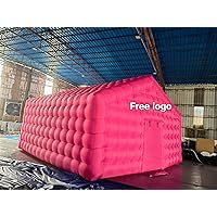 Alessia Cara Portable Pink Commercial LED Disco Light Night Club Tent Inflatable House Cube Inflatable Party Nightclub(20FTX20FTX13FT,with Blower)