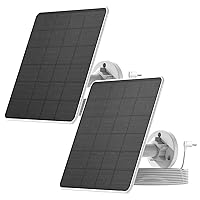 Solar Panel Charger for Ring Camera, 5W Solar Panel Compatible with Ring Spotlight Camera Battery and Stick Up Cam Battery, Adjustable Mounting Bracket, IP65 Waterproof(Pack of 2)
