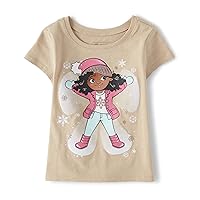 The Children's Place baby girls Snow Angel Short Sleeve Graphic T Shirt