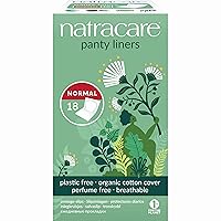 Natracare Natural Organic Normal Panty Liners, Made with Certified Organic Cotton, Ecologically Certified Cellulose Pulp and Plant Starch (1 Pack, 18 Liners Total)