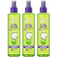 Garnier Fructis Style Curl Shape Defining Spray Gel for No Frizz, 8.5 Fl Oz, 3 Count (Packaging May Vary)