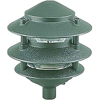 Sea Gull Lighting 9226-95 Single-Light Outdoor Path Fixture with Clear Glass, Emerald Green