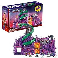 Mega Masters of The Universe Building Toys Set, Snake Mountain with 3802 Pieces, 24 Inches Wide, 6 Micro Action Figures, Adult Collectible