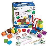 Learning Resources Candy Construction Building Set - 92 Pieces, Ages 4+,Toddler Learning Toys, Fine Motor Building Toy, Preschool Toys, STEM Toys