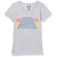 STAR WARS Logo Stripe Girls Short Sleeve Tee Shirt