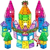 Crenova Magnetic Tiles 40 PCS, Beginner Construction Set, 3D Magnetic Building Blocks, Magnetic Toys Educational STEM Gifts for Kids Ages 3-5 Year Old Boys and Girls