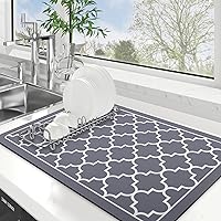 WISELIFE Dish Drying Mat Super Absorbent Drying Mat Large Dish Drying Mats for Kitchen Counter Easy clean Dish Mat Kitchen Drying Mat 16