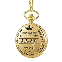 Pocket Watches to My Daughter Forever Gifts for Son from Mom Dad for Christmas Birthday Graduation
