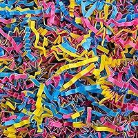 Crinkle Cut Paper Shred Filler (1/2 LB) for Halloween Decorations Craft DIY's Packaging , Shredded Paper Wrapping & Basket Gift Box Filling for Christmas Party,Wedding & and Other Occasions (Fiesta