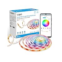 Tapo RGBWIC Smart LED Light Strip 16.4Ft, 1000 Lumens, 16M Dimmable Colors, 50 Color Zones, Works with Apple HomeKit/Alexa/Google Home, Sync-to-Sound, IP44 PU Coating, Trimmable (Tapo L930-5)