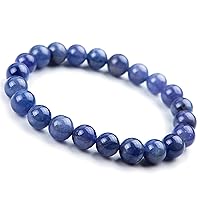 Gemstone Bracelet 8mm Natural Blue Tanzanite Crystals Jewelry Stretch Round Bead