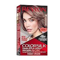 Revlon Colorsilk Beautiful Color Permanent Hair Color, Long-Lasting High-Definition Color, Shine & Silky Softness with 100% Gray Coverage, Ammonia Free, 72B Mushroom Blonde, 1 Pack