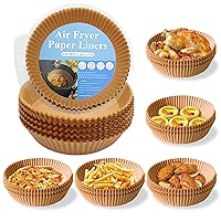 Air Fryer Disposable Paper 100 Pcs Round Non-Stick Paper Prime Oil-proof Parchment for Microwave Oven Fryers Basket Frying Pan(6.3 inch)