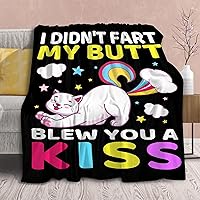 Cat Blanket Funny Gift Soft Flannel Throws Blankets Funny Gift for Girls Boys Teen Women Men Adult Cute Cat Lover Gifts for Birthday Sofa Couch-40x50 Inches