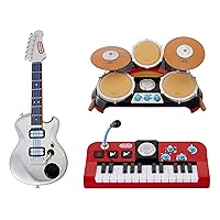 Little Tikes My Real Jam First Concert Set with Electric Guitar, Drum and Keyboard, 4 Play Modes, and Bluetooth Connectivity - for Kids Ages 3+