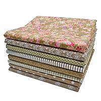 Light Coffee Fat Quarters Fabric Bundles, Quilting Sewing Fabric, 18 x 22 inches,(Light Coffee)