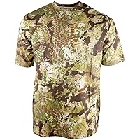 Kryptek Men’s Stalker Short Sleeve Hunting Shirt, 100% Cotton, Stealthy Camo Tee