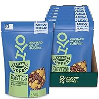 Orchard Valley Harvest Salad Toppers, Roasted Garlic & Herb with Roasted Garlic & Herb Pecans, Garlic & Chive Wheat Crisps & Crispy Chickpeas, 3.5 oz (Pack of 6) Resealable Bag, Sprinkle On Soup