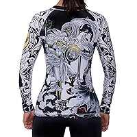 Women's Battle of The Gods Athena and Ares Rash Guard MMA BJJ White