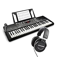 Alesis Melody 54 & M-Audio HDH40 - Portable 54 Keys Keyboard with Speakers, 300 Sounds, 300 Rhythms, 40 Demo Songs and Over-Ear Headphones