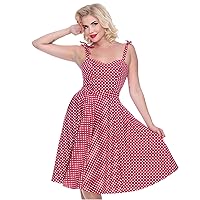 Bettie Page Albuquerque Dress in Red Dots