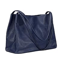 Kattee Soft Genuine Leather Tote Bags for Women, Casual Shoulder Hobo Purses and Handbags, Top Magnetic Snap Closure