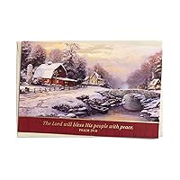 DaySpring - Thomas Kinkade - The Lord Will Bless His People - 18 Christmas Boxed Cards and Envelopes (J3159), Multi