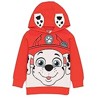 Paw Patrol Kids Hoodie | Boys Girls Chase Marshall Skye Everest OR Rubble Sweater Options | Yellow Navy Red Pink Blue 3D Ears