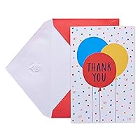 American Greetings Thank You Cards with Envelopes, Multi Color Balloons (48-Count)