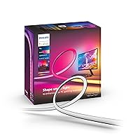 Philips Hue Play Gradient Lightstrip for Triple-Monitor Setup PC Monitors - White & Color Light (Hue Bridge Required), Works with Alexa & Google Assistant – A Certified for Humans Device, 24/27-Inch