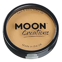 Pro Face & Body Paint Cake Pots by Moon Creations - Golden Sand - Professional Water Based Face Paint Makeup for Adults, Kids - 1.26oz