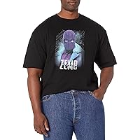 Marvel Big & Tall Falcon and The Winter Soldier Zemo Purple Men's Tops Short Sleeve Tee Shirt, Black, X-Large