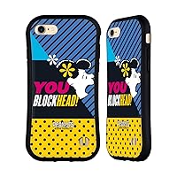 Head Case Designs Officially Licensed Peanuts Lucy Van Pelt Halfs and Laughs Hybrid Case Compatible with Apple iPhone 7/8 / SE 2020 & 2022