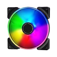 Fractal Design Prisma AL-14 – 140mm Silent computer Fan - PWM Control - Six LEDs - ARGB - Optimized For Silent Computing - High Airflow - LLS Bearings - TripWire Technology - RGB (3-pack)