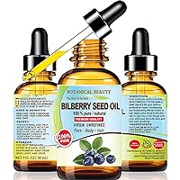 BILBERRY SEED OIL 100% Pure Natural Virgin Unrefined Cold Pressed Carrier Oil 1 Fl. Oz.- 30 ml for FACE, SKIN, HAIR, NAILS, rich in natural Vitamin C by Botanical Beauty