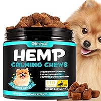 Calming Chews for Dogs, 110Pc Dog Anxiety Relief and Stress, Hemp Dog Calming Treats, Hemp Oil + Valerian Root, Dog Calming Aid for All Breeds & Sizes (Duck)