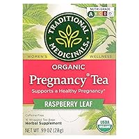 Traditional Medicinals Organic Pregnancy Tea Raspberry Leaf Herbal Tea, Supports Healthy Pregnancy, (Pack of 1) - 16 Tea Bags