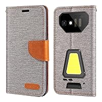 for Unihertz 8849 Tank Mini 1 Case, Oxford Leather Wallet Case with Soft TPU Back Cover Magnet Flip Case for Unihertz 8849 Tank Mini 1 (4.3”)