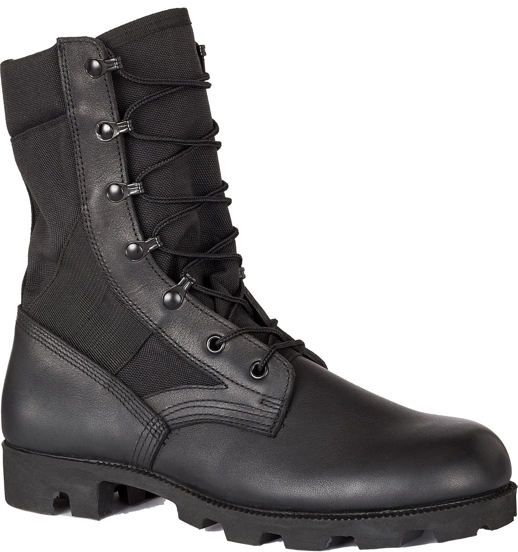 Belleville 8 Inch Canopy Jungle Boots - Highly Breathable Leather & Nylon Upper, Double & Triple Stitched Seams, Medial Side Drainage Vents, and Classic Panama Outsole Tread