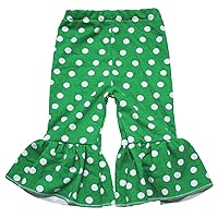 Green White Polka Dots Cotton Pants Trousers Unisex Baby Clothing Nb-18m