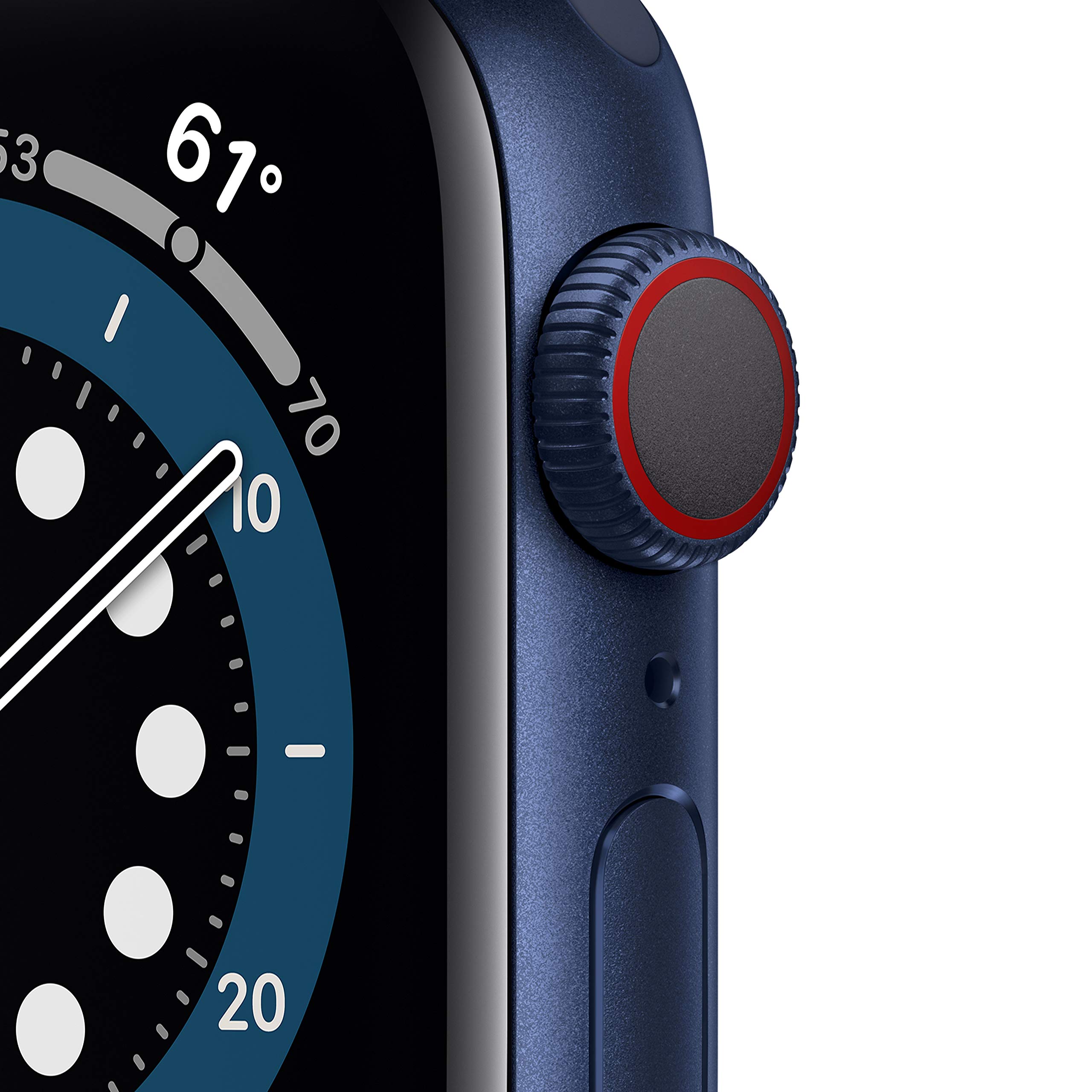 Apple Watch Series 6 (GPS + Cellular, 40mm) - Blue Aluminum Case with Deep Navy Sport Band