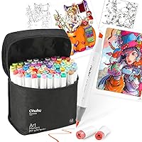 Ohuhu Skin Tone Markers 36 Colors: Dual Tip Brush and Fineliner Markers for  Adult Coloring Water Based Art Skintone Marker Pens Set for Portrait