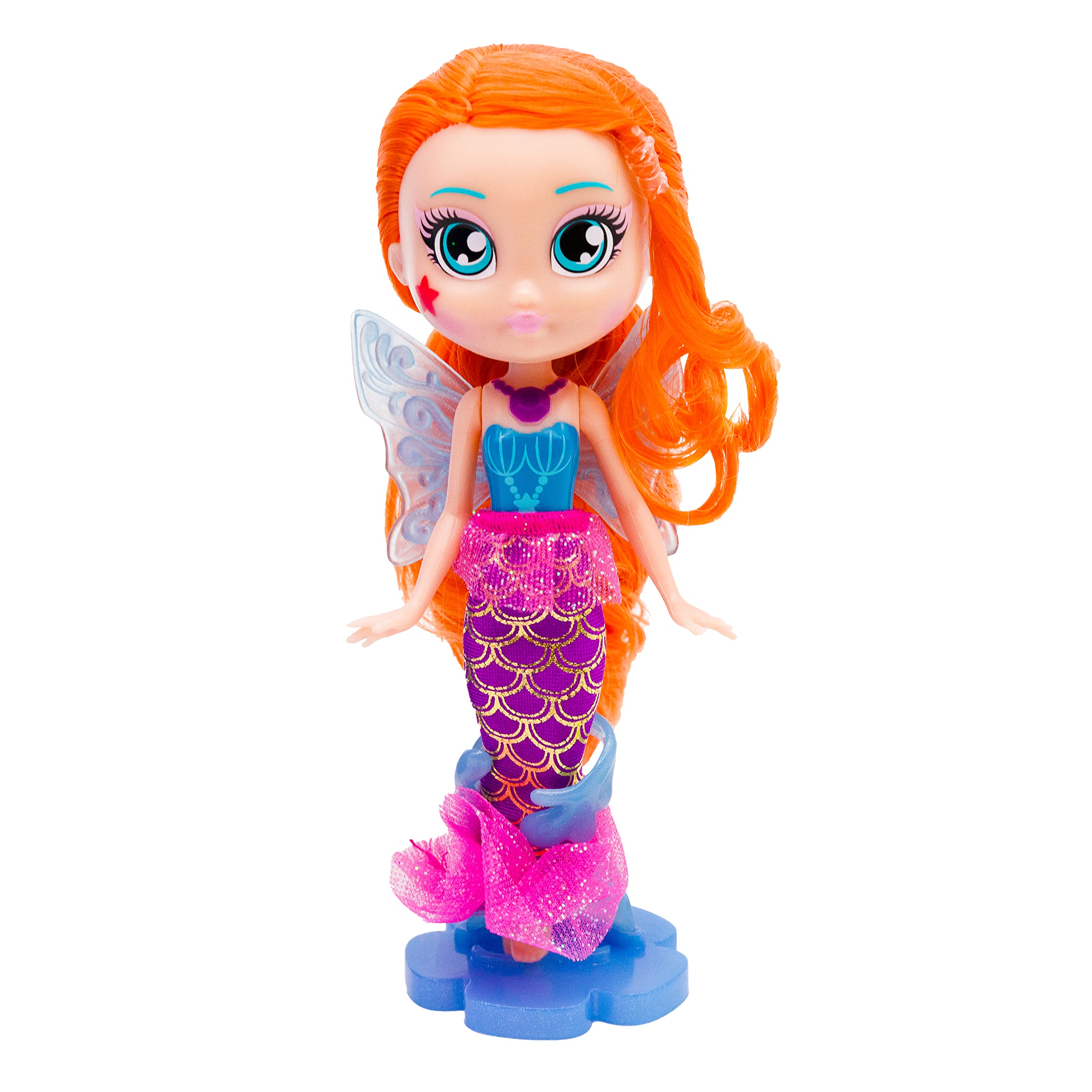 Bright Fairy Friends BFF Mermaid Doll with Color Change Wings, 4 Surprise Mermaid Accessories, Motion Activated Light up Jar, Ideal Nightlight for Kids, Gifts for Kids 3 Years and Older