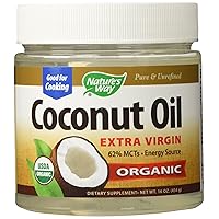 Natures Way Coconut Oil, Extra Virgin, Organic, 16 Ounces Each (Pack of 2)