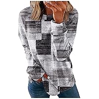 Fall Tops for Women 2023 Trendy Women's Fall Tops O-Neck Tops Cotton Fashion Floral Long Sleeve Pullover Top Blouse Shirts