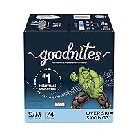 Goodnites Goodnites Bedwetting Underwear for Boys, S/m, 74 Ct, Size 4-Boy, 74 Count